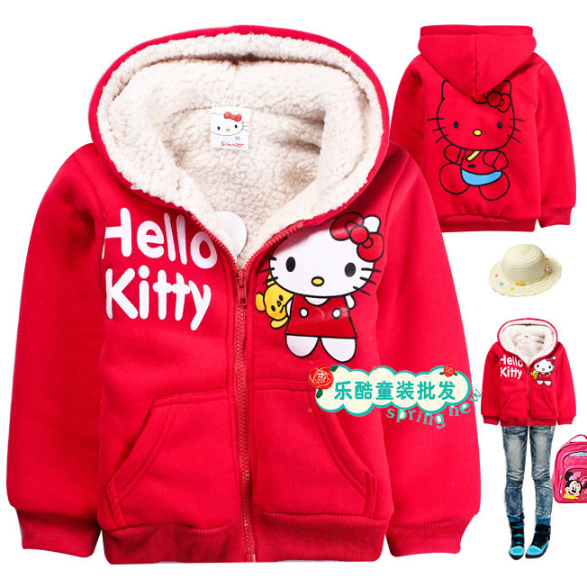 children's cartoon clothing outerwear winter lamb's cotton-padded coat 8703 female child cotton-padded jacket