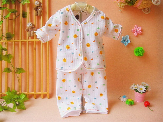 Children's clothing 0 - 6 baby clothes autumn and winter thickening underwear panties set newborn baby monk clothes