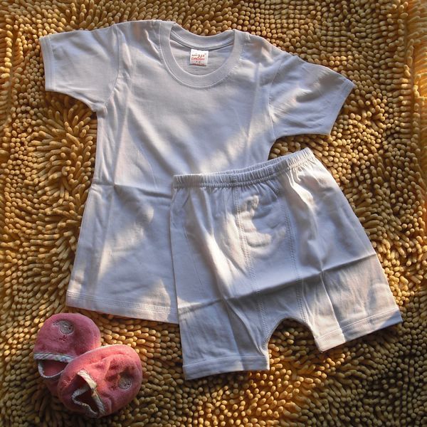 Children's clothing 100% cotton male female child short-sleeve T-shirt pants sleepwear basic clothes set 1 - 8