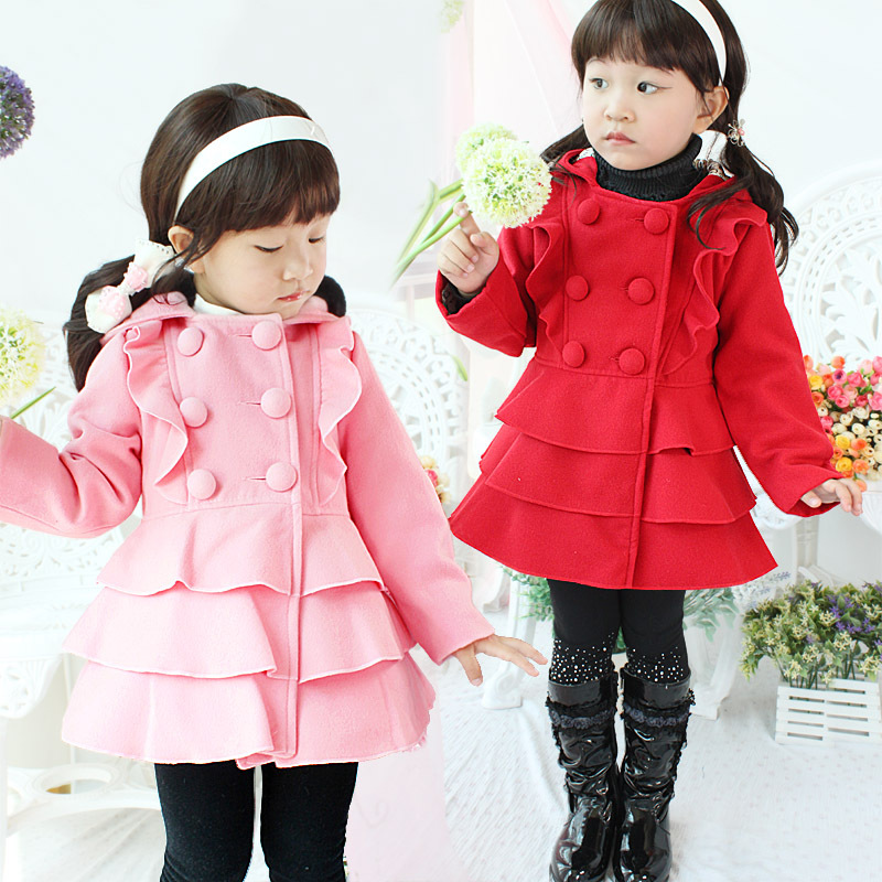 Children's clothing 2012 autumn and winter cotton-padded overcoat female child trench cotton-padded jacket thermal outerwear