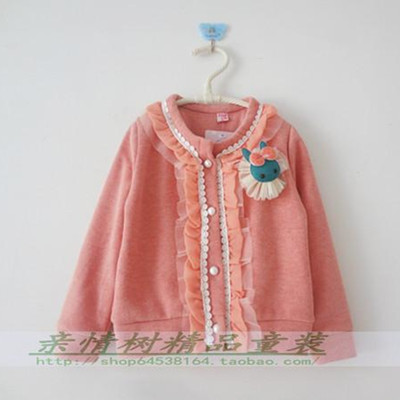 Children's clothing 2012 autumn Girl outerwear child 100% cotton coat cardigan autumn