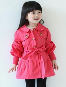 Children's clothing 2012 female child fashion trench clip cotton overcoat outerwear dy1805