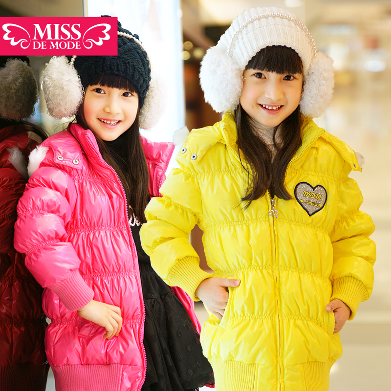Children's clothing 2012 female child medium-long child down coat