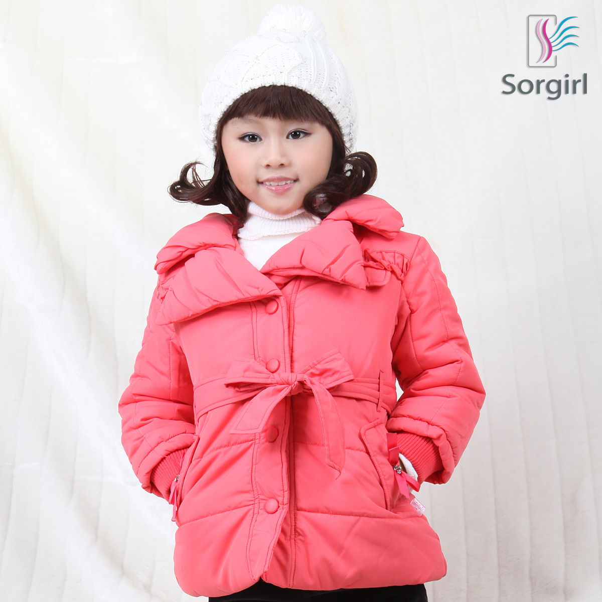 Children's clothing 2012 girls autumn and winter clothing cotton-padded jacket child thickening outerwear 34029