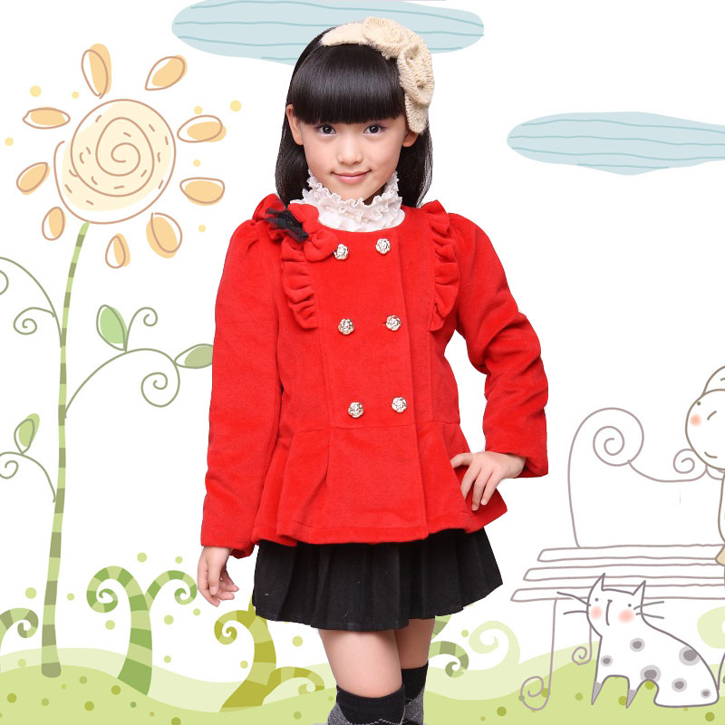 Children's clothing 2012 spring and autumn child fashion long-sleeve trench outerwear child women's