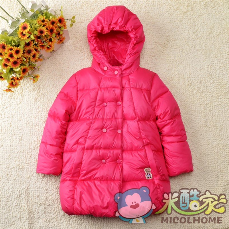 Children's clothing 2012 winter female child thickening with a hood cotton-padded wadded jacket cotton-padded jacket medium-long