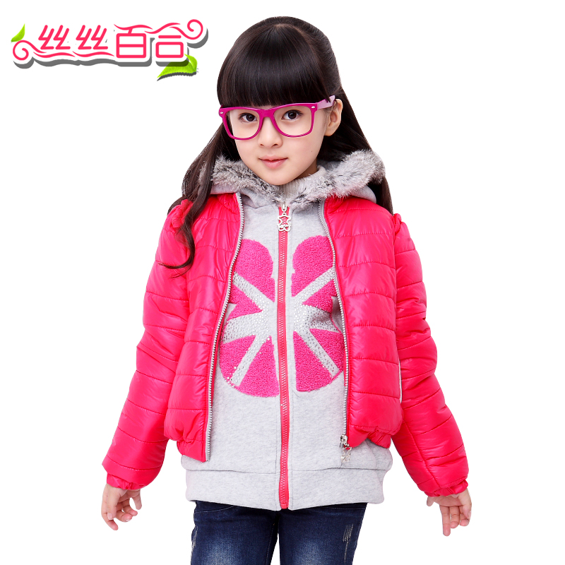 Children's clothing 2012 winter female child wadded jacket child thickening fashion cotton-padded jacket sweatshirt