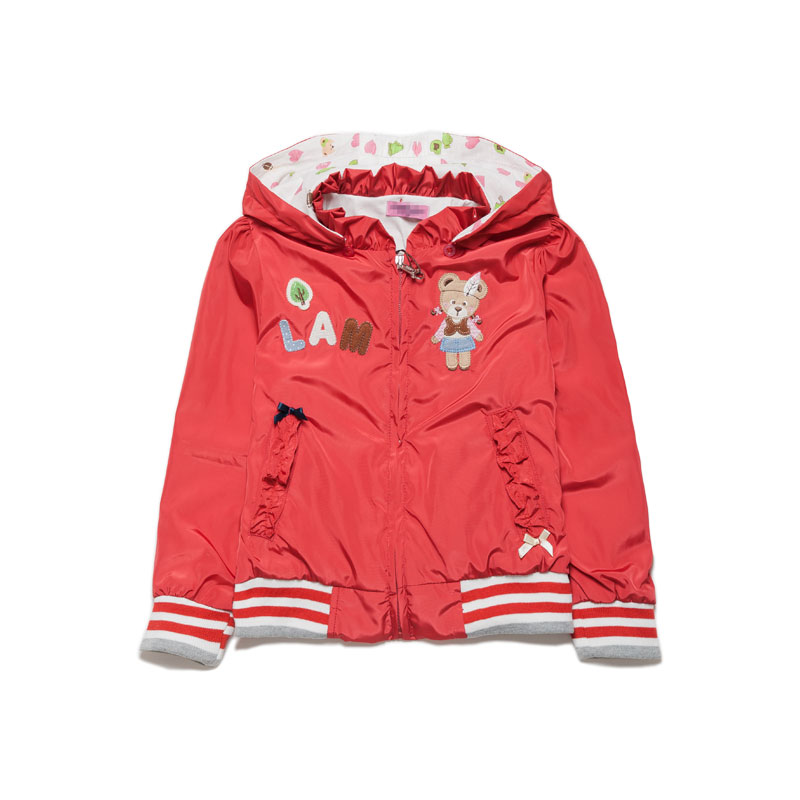 Children's clothing 2013 baby spring female child spring outerwear child hooded zipper sweater cardigan trench