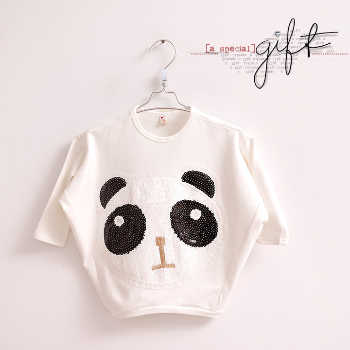 Children's clothing 2013 female child baby pullover child paillette batwing shirt sweatshirt bd53-4