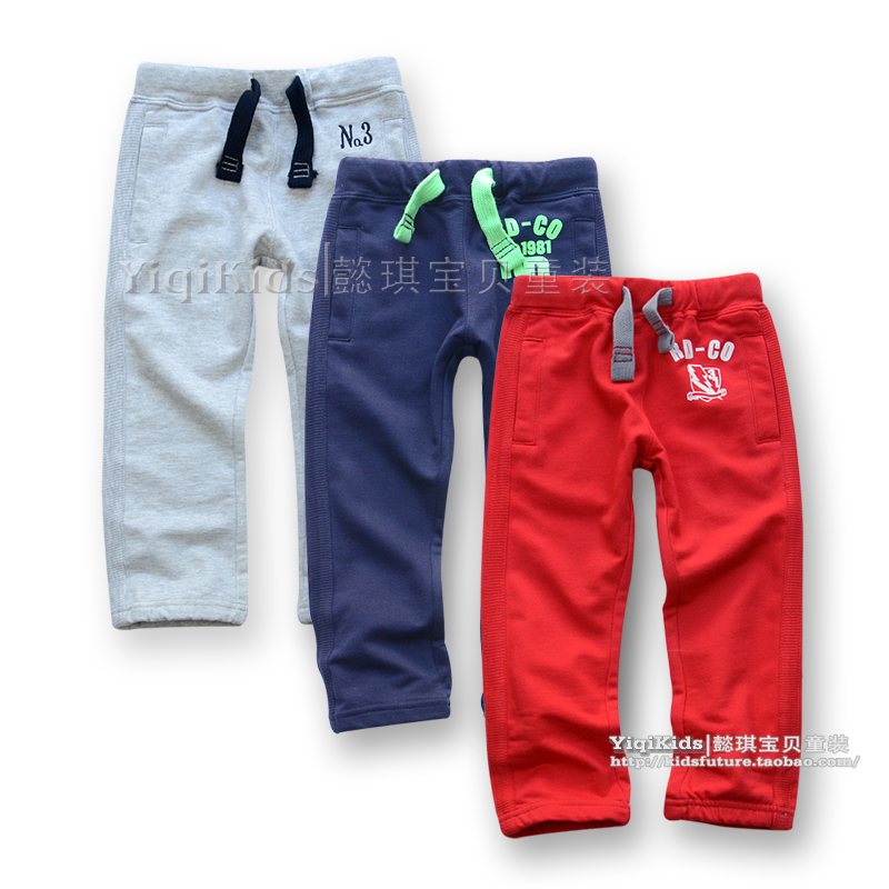 Children's clothing 2013 spring comfortable knitted cotton male female child sports pants casual pants child trousers