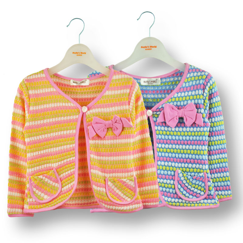 Children's clothing 2013 spring female child sweater outerwear child circle wool cardigan
