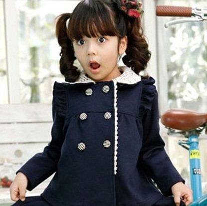Children's clothing 58910 spring and autumn kids clothes female child outerwear cotton-padded