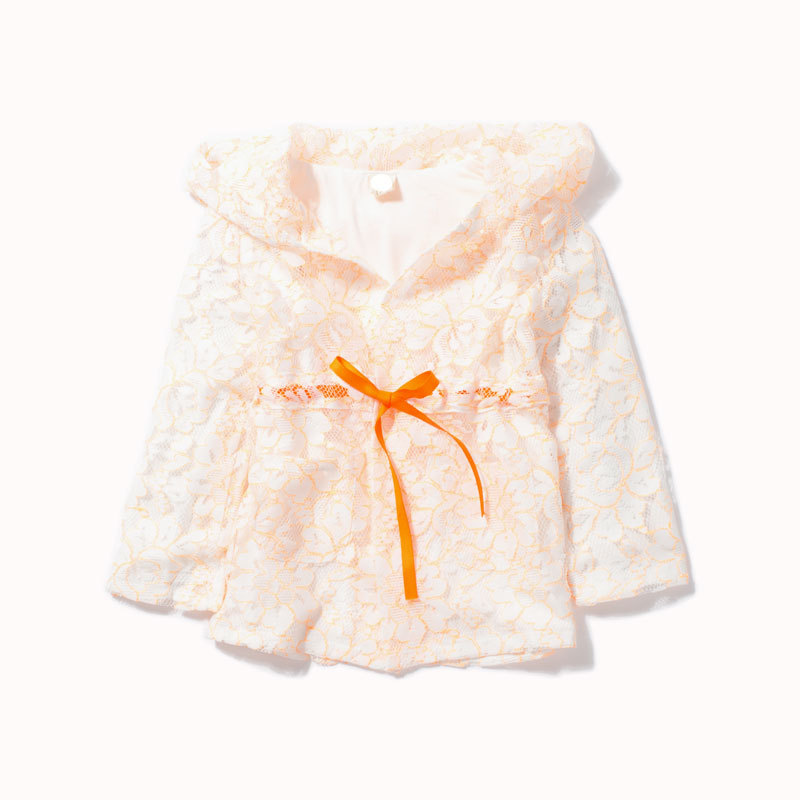Children's clothing autumn 2012 child baby female child lace cardigan cutout long sun protection clothing autumn outerwear