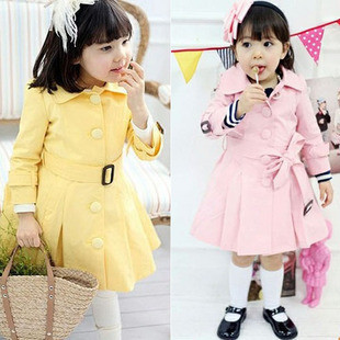 Children's clothing autumn 2012 female child trench outerwear princess spring and autumn trench d052