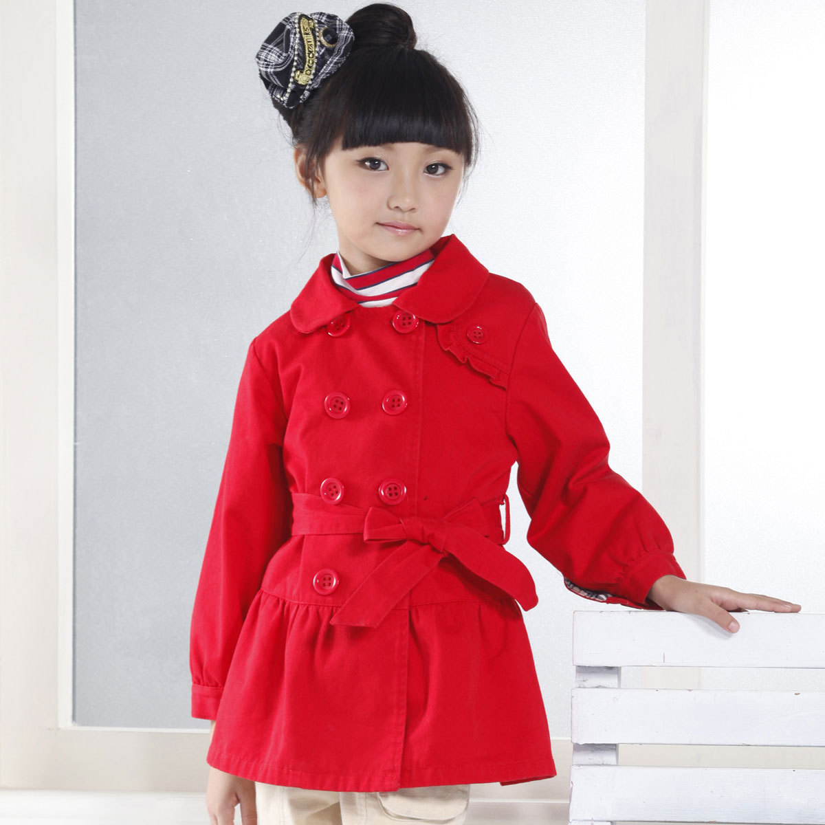 Children's clothing autumn and winter 2012 female big boy child woolen large free shipping