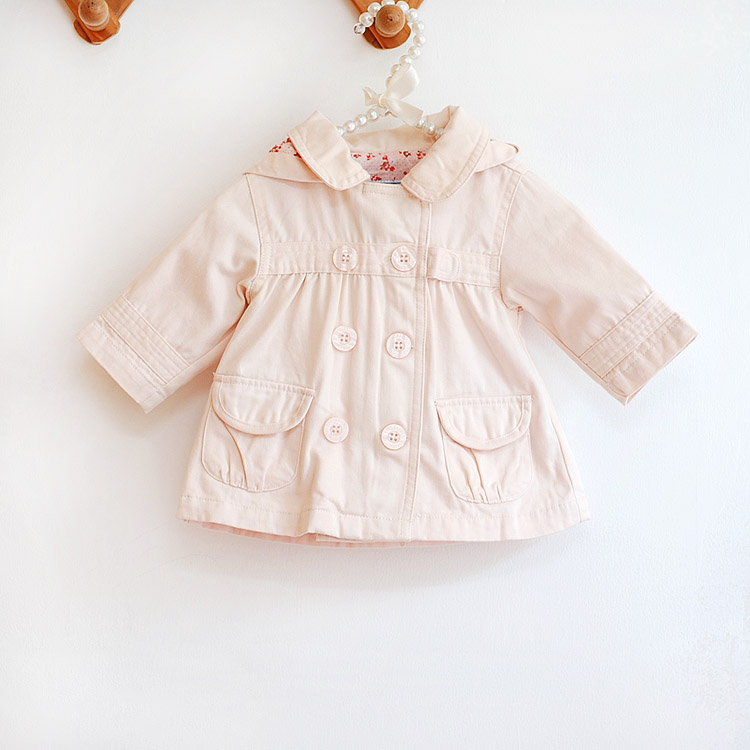 Children's clothing autumn and winter clothes baby clothes female child outerwear jacket trench 0 - 3