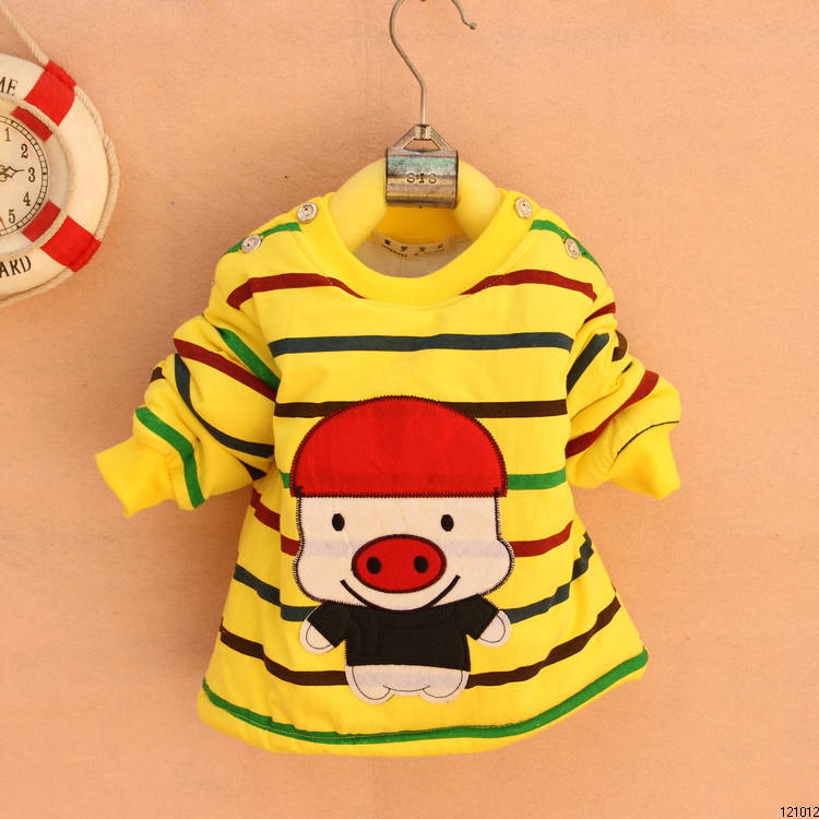 Children's clothing baby cotton-padded jacket child thermal underwear 100% cotton thickening underwear baby infant children