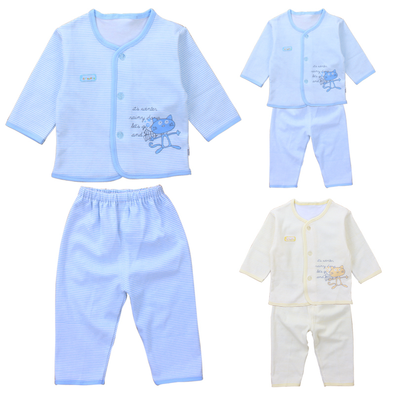Children's clothing baby underwear baby set 100% cotton lounge monk clothing cardigan newborn clothes 0-1 year old