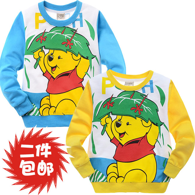 Children's clothing bear WINNIE child sweatshirt long-sleeve T-shirt