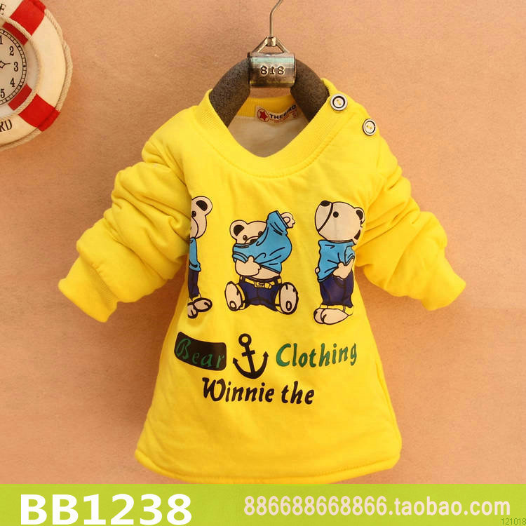 Children's clothing child baby underwear cotton liner thickening thermal underwear cotton-padded jacket infant baby winter 1238