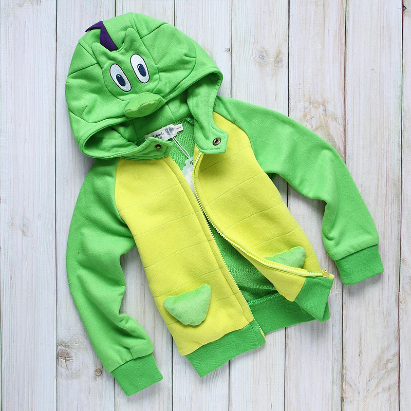 Children's clothing child with a hood cartoon 100% cotton cardigan sports sweatshirt outerwear 2013 spring and autumn