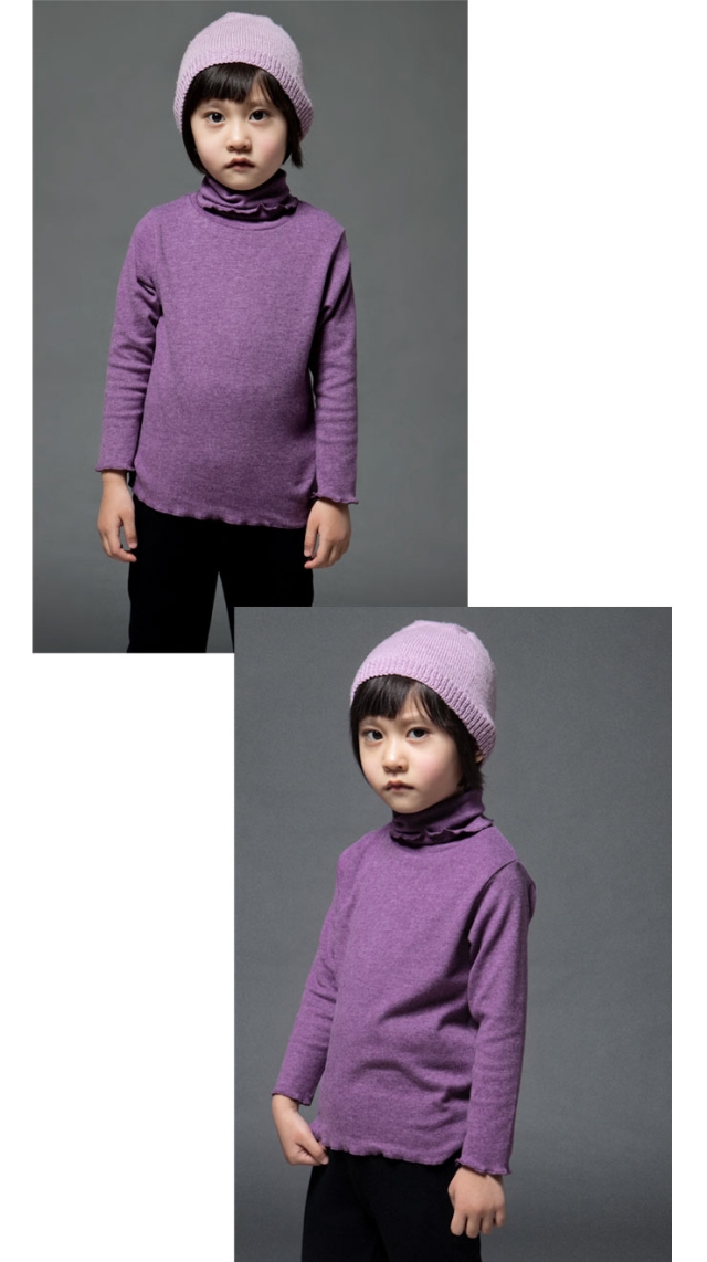 Children's clothing female child 100% cotton turtleneck sweater female child turtleneck shirt basic turtleneck t-shirt 11019