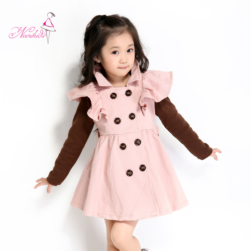 Children's clothing female child 2012 autumn new arrival trench outerwear princess double breasted trench 5877