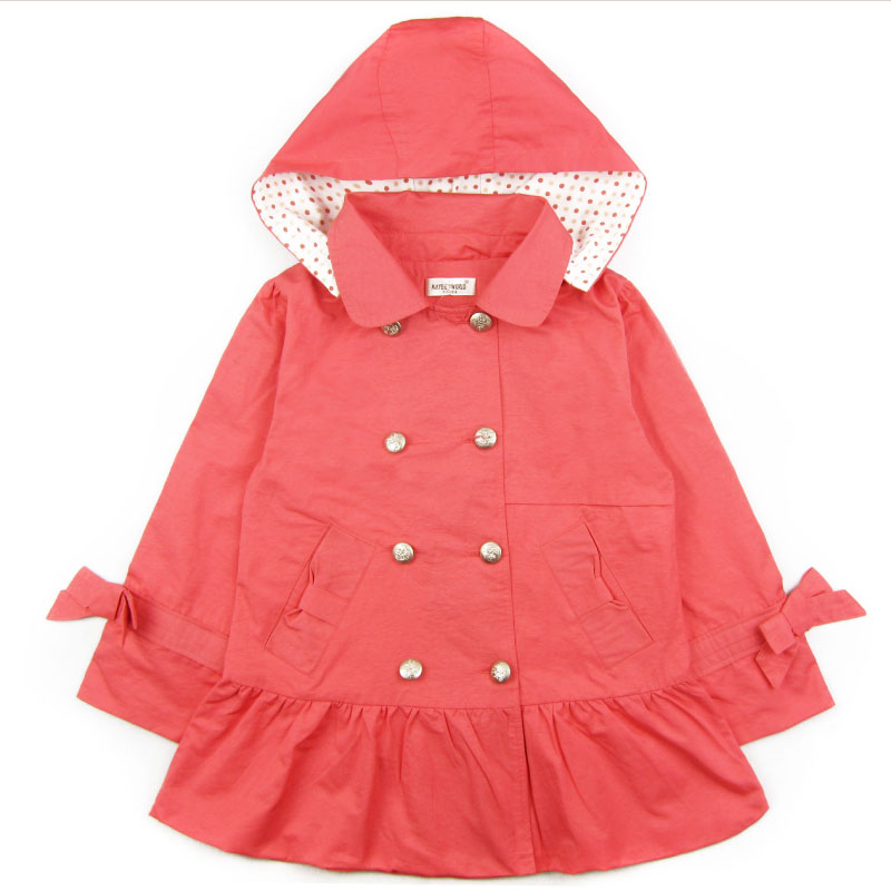 Children's clothing female child 2013 spring outerwear child trench