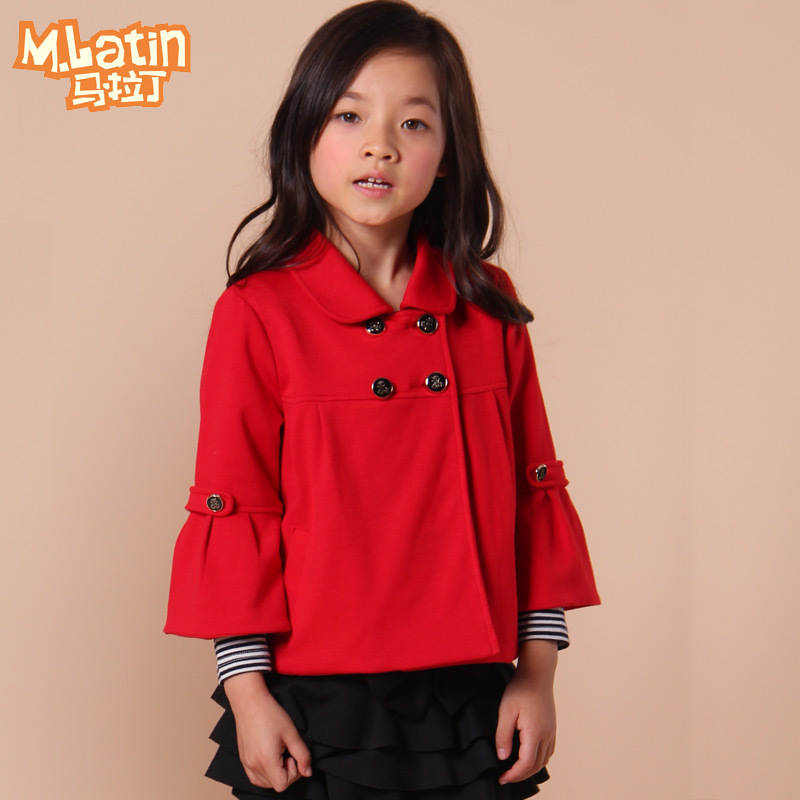Children's clothing female child 2013 spring short design sweet bow trench outerwear 2252399