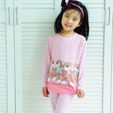 Children's clothing female child autumn 2012 underwear set baby 100% cotton long johns long johns sleep set lounge 62220
