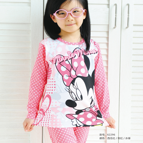Children's clothing female child autumn 2012 underwear set child 100% cotton long johns long johns set sleepwear lounge 62296