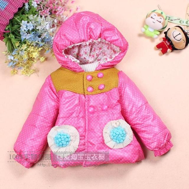 Children's clothing female child autumn and winter 2012 child wadded jacket outerwear baby cardigan clothes baby clothes