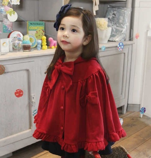 Children's clothing female child autumn and winter 2012 christmas red elegant winter thermal trench