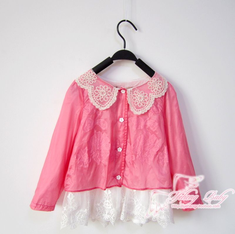 Children's clothing female child baby 2013 spring coat trench cardigan air conditioning shirt