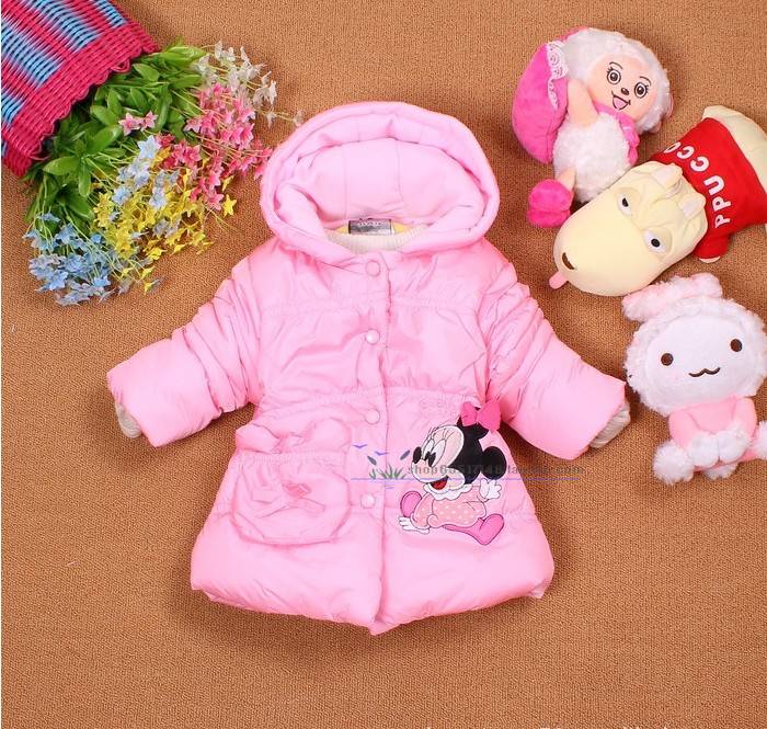 Children's clothing female child baby wadded jacket MICKEY print thickening cotton-padded jacket cotton-padded jacket 2012