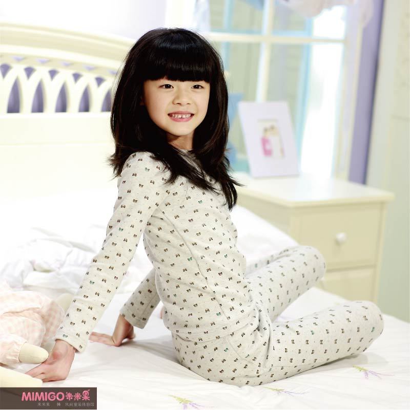 Children's clothing female child cartoon graphic patterns 100% cotton lounge set 6