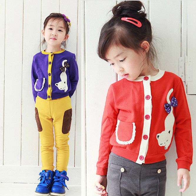 Children's clothing female child clothes outerwear cardigan 2012 autumn spring k6