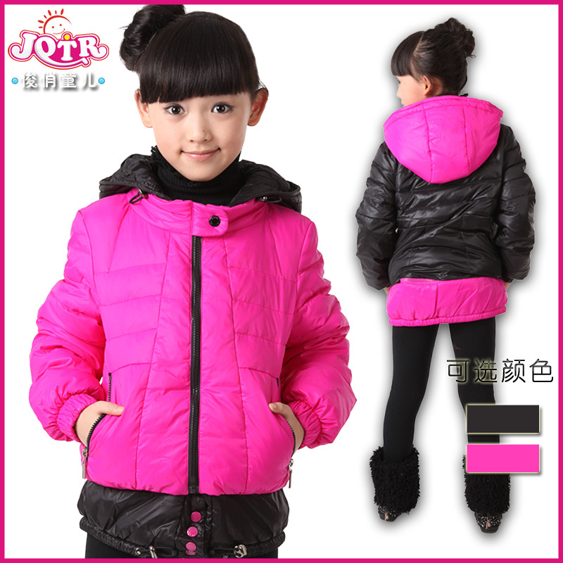 Children's clothing female child down coat child outerwear autumn and winter turtleneck fashion all-match outerwear down coat