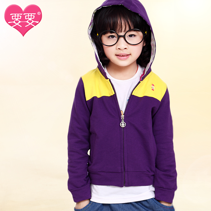 Children's clothing female child outerwear 2013 autumn jacket child outerwear fashion children's clothing hooded