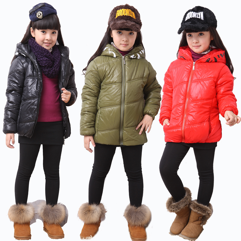 Children's clothing female child outerwear child winter thickening wadded jacket cotton-padded jacket top