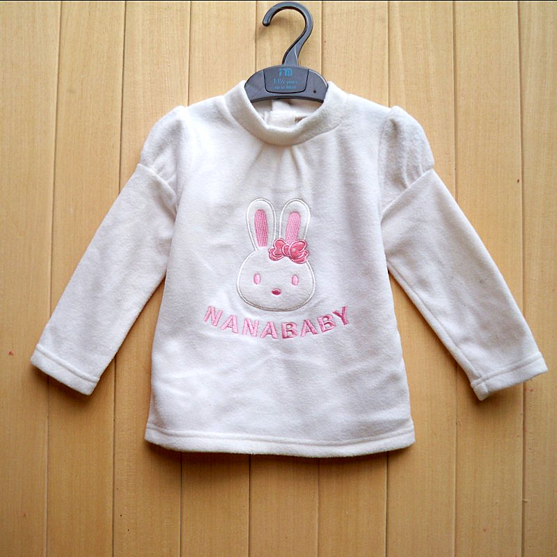 Children's clothing female child polar fleece fabric pullover long johns thermal female child sweatshirt baby autumn