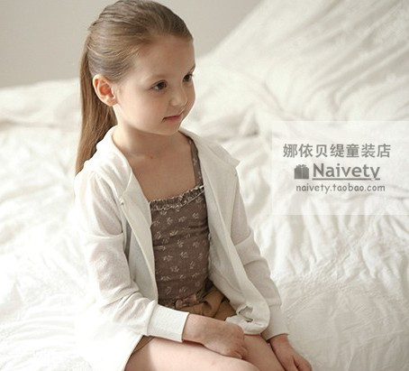 Children's clothing female child princess solid color thin outerwear child