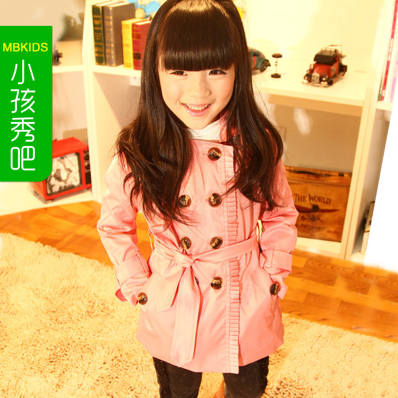 Children's clothing female child spring 2013 child trench child outerwear spring and autumn trench