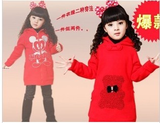 Children's clothing female child spring and autumn 2012 baby cotton-padded jacket outerwear child medium-long reversible