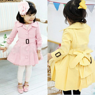 Children's clothing female child spring and autumn 2012 baby princess outerwear trench overcoat