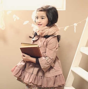 Children's clothing female child spring and autumn 2012 thickening cotton-padded princess cardigan baby outerwear trench