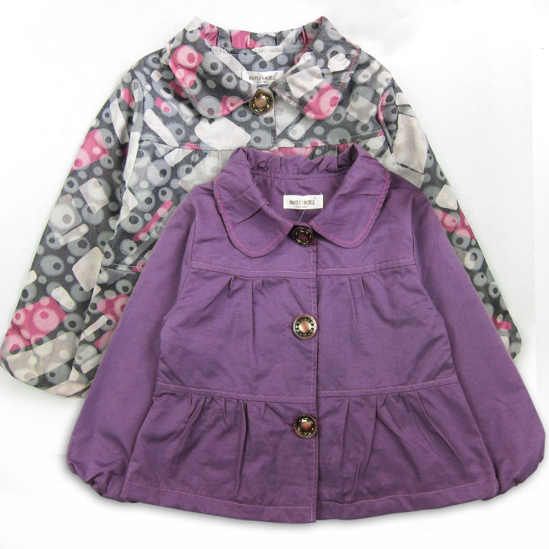 Children's clothing female child spring winter 2013 outerwear child trench