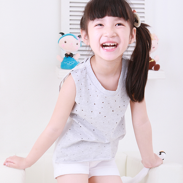 Children's clothing female child summer 2012 girls clothing baby vest 100% T-shirt cotton sleeveless summer