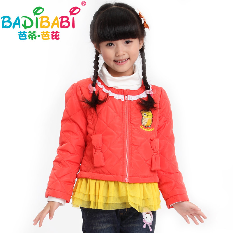 Children's clothing female child wadded jacket winter 2012 child cotton-padded jacket cotton-padded jacket outerwear