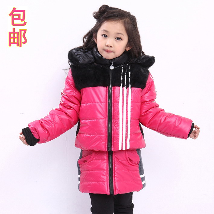 Children's clothing female child wadded jacket winter trench boy big boy cotton-padded jacket cotton-padded jacket child